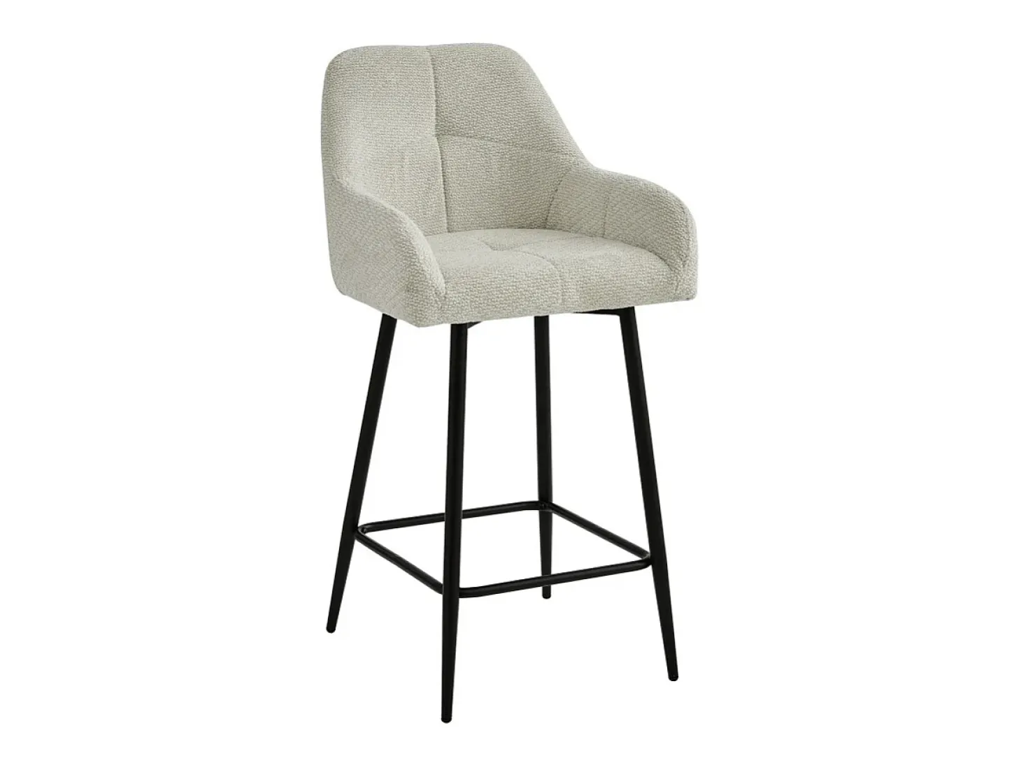 LEA-Silla de bar de tela Ikon Beige (x2)