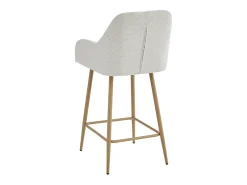 LEA-Silla de bar de tela Ikon Beige y metal madera (x2)