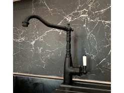 Leeds mezclador para fregadero retro negro Essebagno