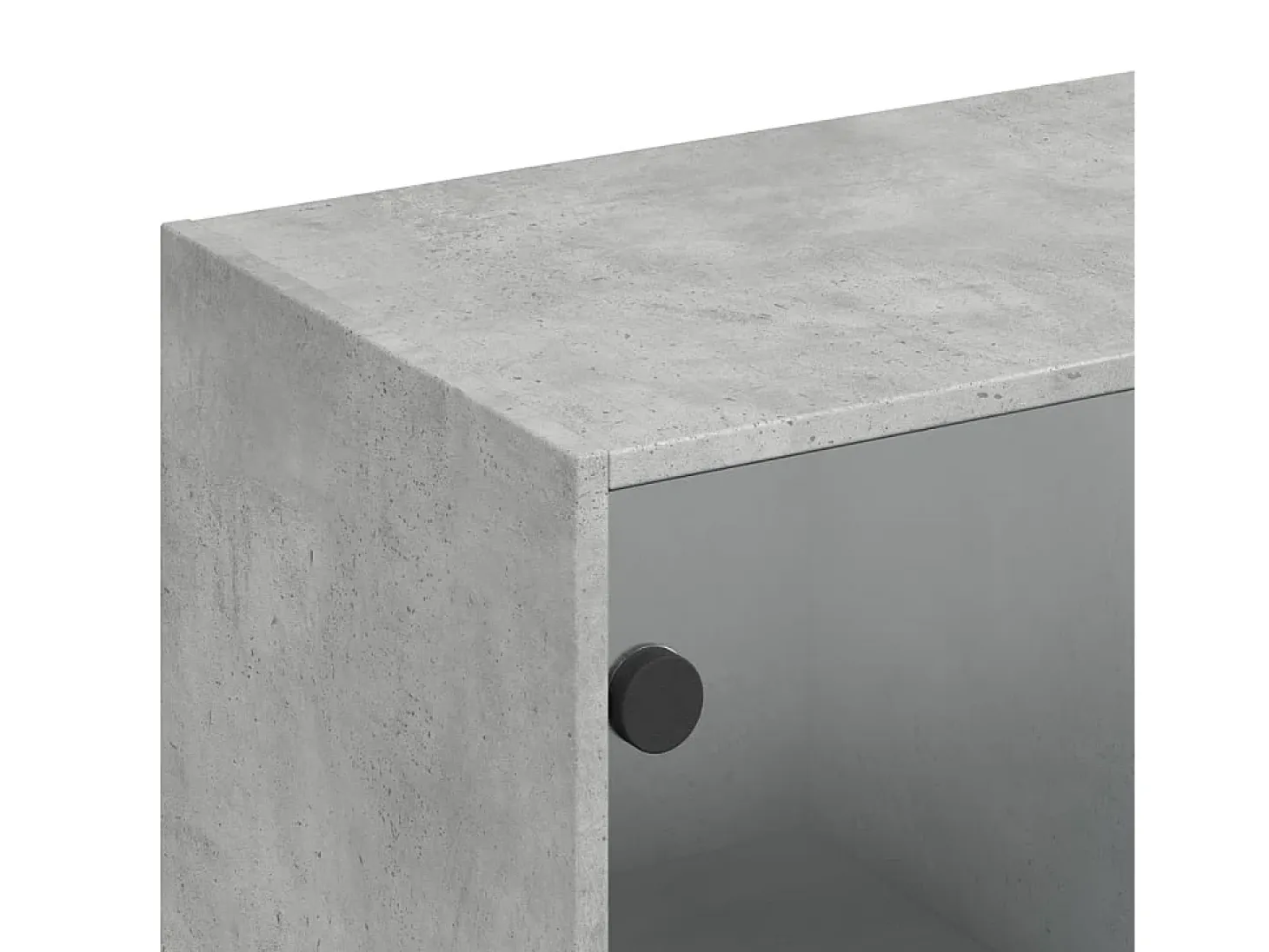 Librería con puertas gris hormigón 136x37x142 cm