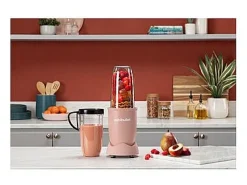 Licuadora NutriBullet Pro NB907MACL Rosa Mate 900W con 2 Vasos Tritan 946ml & 710ml, Cuchillas de Acero Inoxidable, Tapa de Viaje