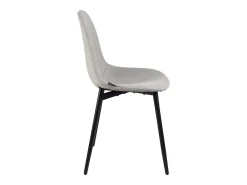 Lote 4 sillas de comedor tela patas metálicas NOVA (Gris)