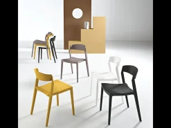 Lote de 2 chaise longues apilables modernas blancas