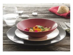 Lote de 6 Platos Llanos Stone Rojo 27 cm - Colección Médard de Noblat