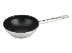 Lote de 3 sartenes BAUMALU Gastronomie de acero inoxidable - 20 / 24 / 28 cm