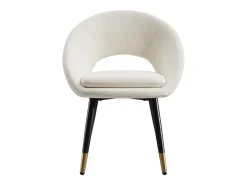 Lote de 2 sillas - Con respaldo ergonómico - Estilo moderno - Tejido de terciopelo - Beige