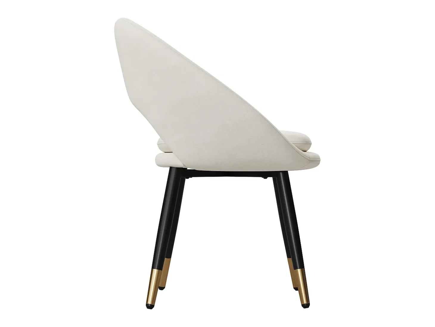 Lote de 2 sillas - Con respaldo ergonómico - Estilo moderno - Tejido de terciopelo - Beige