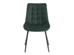 Lote de 6 sillas acolchadas - Terciopelo y metal negro - Verde - OLLUA