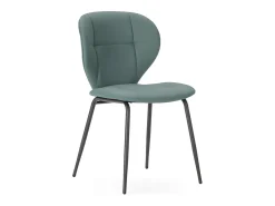 Lote de 2 sillas con patas de metal negro L50 cm - MAURA