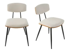 Lote de 2 sillas crema Babette - H79 cm