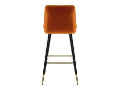 Lote de 2 sillas de bar de terciopelo naranja 78 cm - Aristote