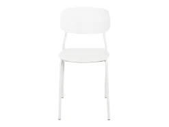 Lote de 4 sillas de cocina apilables Aza – Blanco