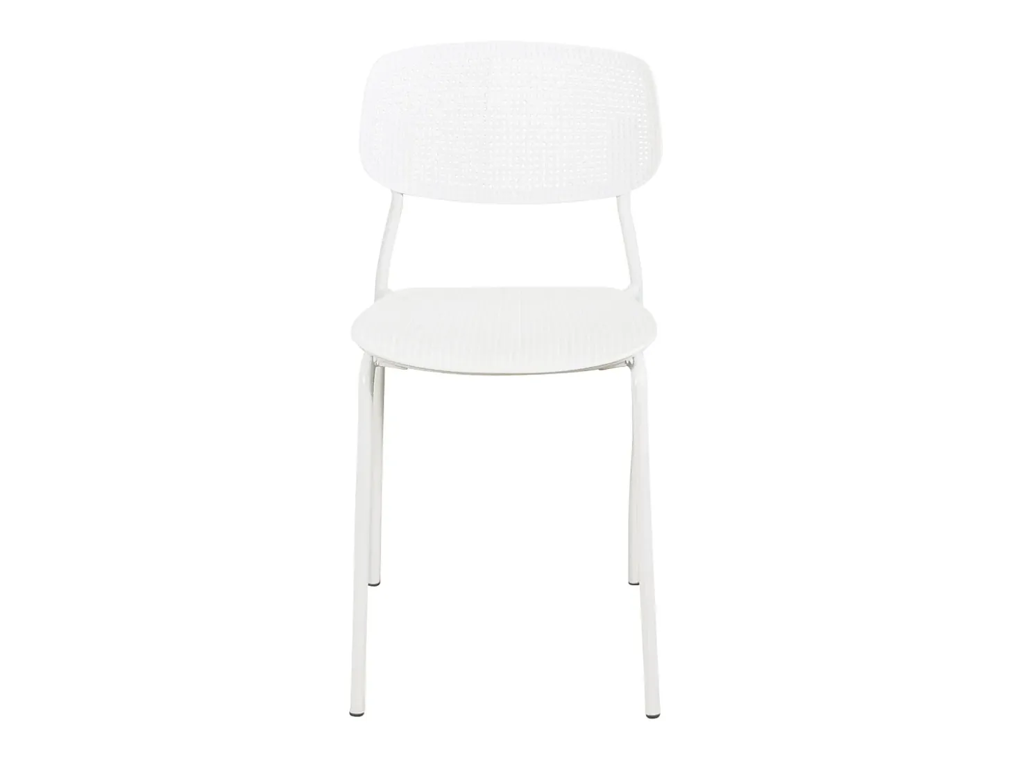 Lote de 4 sillas de cocina apilables Aza – Blanco