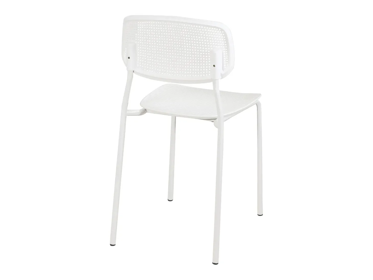 Lote de 4 sillas de cocina apilables Aza – Blanco