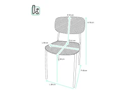 Lote de 4 sillas de cocina apilables Aza – Blanco
