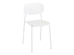 Lote de 4 sillas de cocina apilables Aza – Blanco