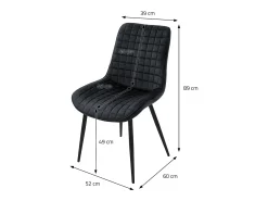Lote de 4 sillas de comedor sillas de cocina sillas de salón sillas tapizadas terciopelo