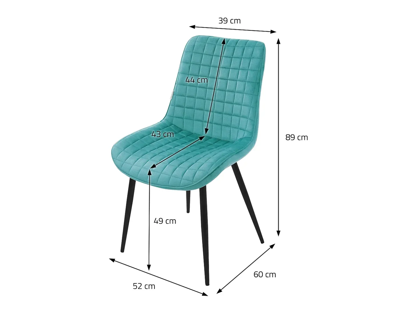 Lote de 4 sillas de comedor sillas de cocina sillas de salón silla tapizada terciopelo