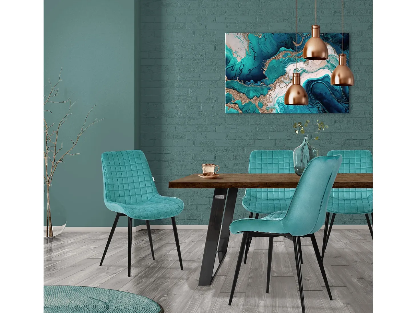 Lote de 4 sillas de comedor sillas de cocina sillas de salón silla tapizada terciopelo