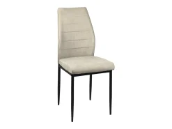 Lote de 4 sillas de comedor Milo – Tejido a rayas beige
