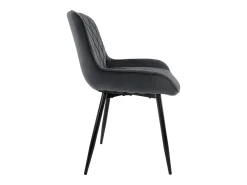 Lote de 6 sillas de comedor Sillas de salón Silla de cocina Terciopelo antracita