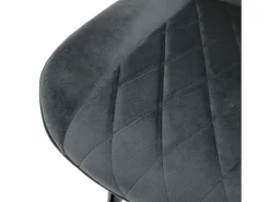 Lote de 6 sillas de comedor Sillas de salón Silla de cocina Terciopelo antracita
