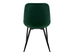 Lote de 4 sillas de comedor sillas de salón silla de cocina terciopelo verde oscuro