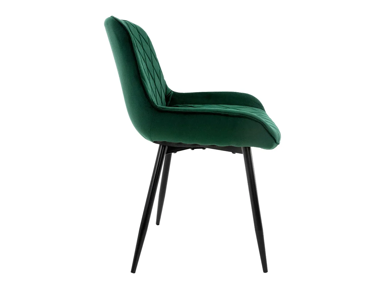 Lote de 4 sillas de comedor sillas de salón silla de cocina terciopelo verde oscuro