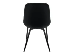 Lote de 2 sillas de comedor sillas de salón silla de cocina terciopelo negro