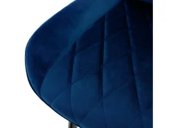 Lote de 6 sillas de comedor sillas de salón silla de cocina terciopelo azul oscuro