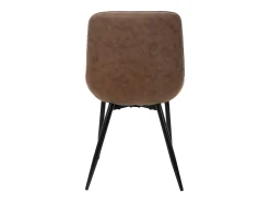 Lote de 4 sillas de comedor sillas de salón sillas de cocina PU marrón imitación piel