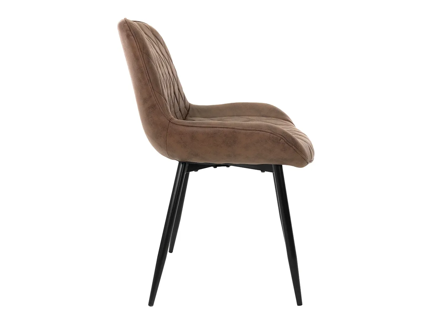 Lote de 4 sillas de comedor sillas de salón sillas de cocina PU marrón imitación piel