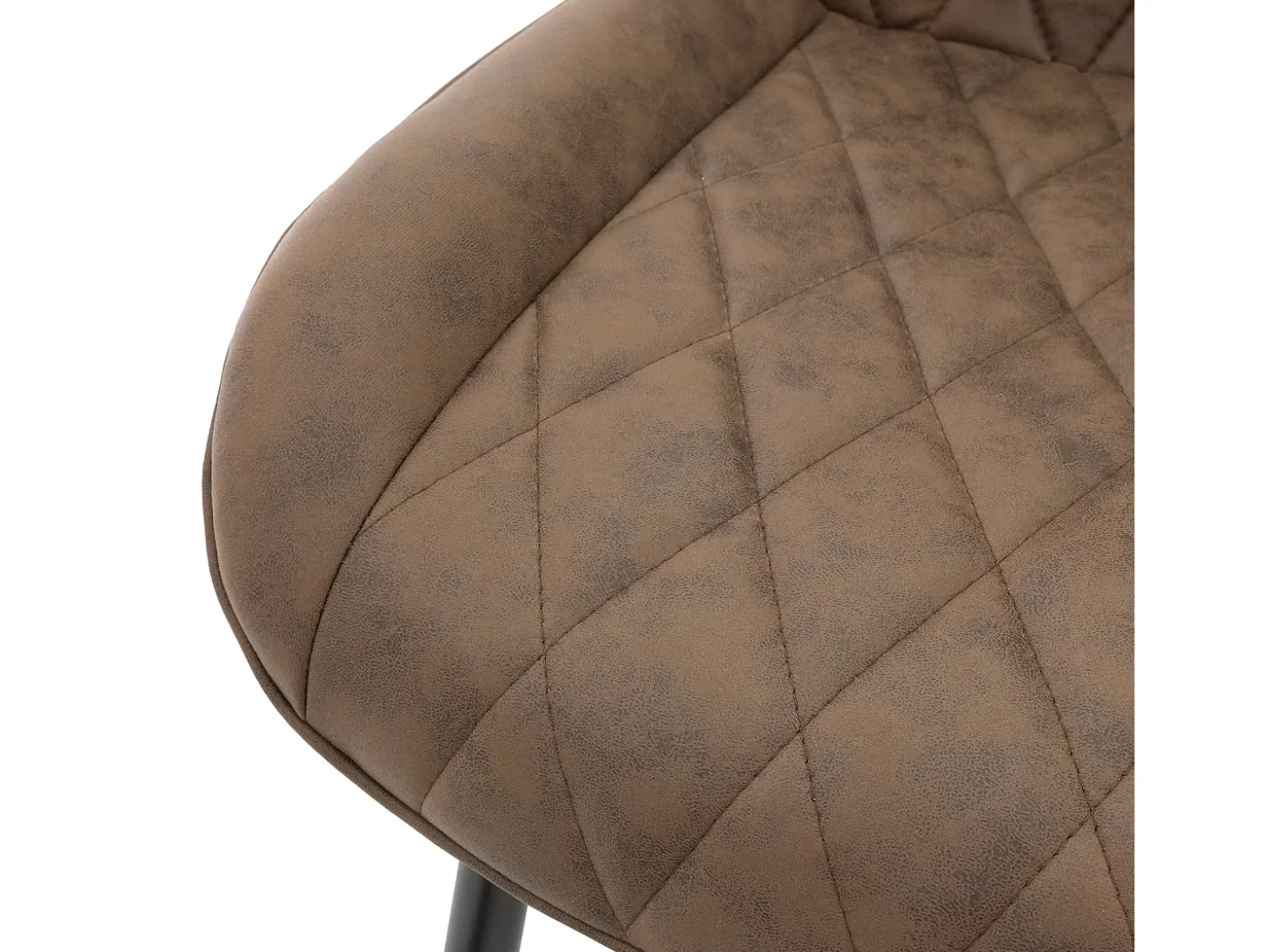 Lote de 4 sillas de comedor sillas de salón sillas de cocina PU marrón imitación piel