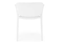 Lote de 4 sillas de diseño Romer de polipropileno blanco