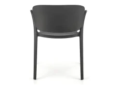 Lote de 4 sillas de diseño Romer de polipropileno negro