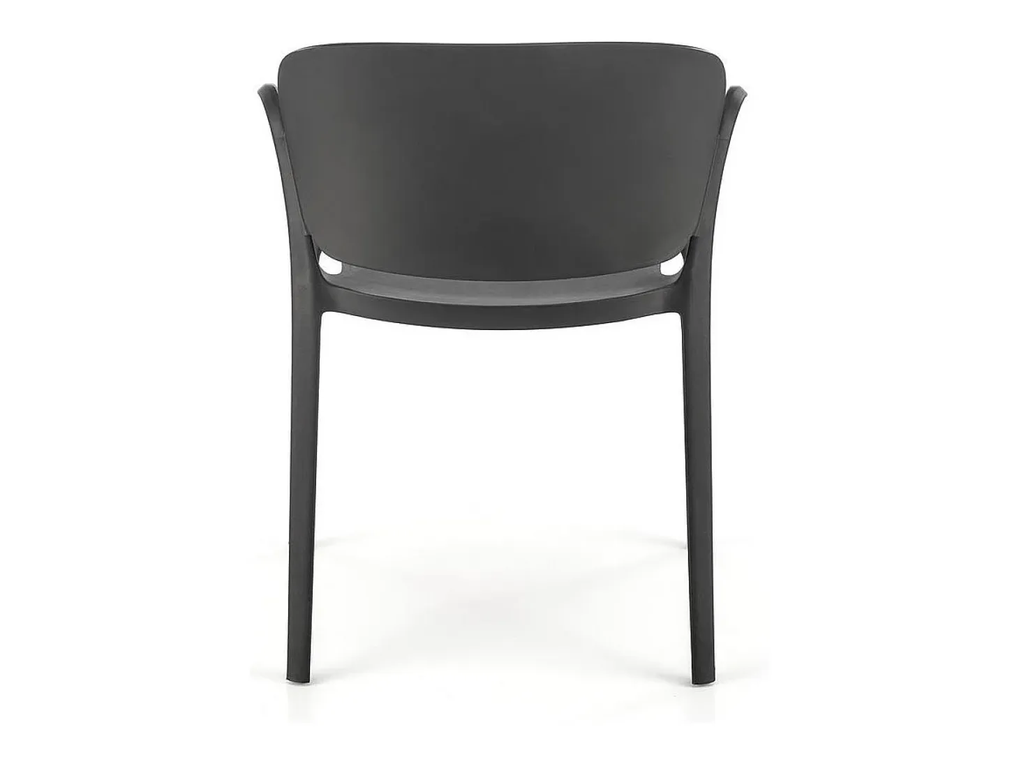 Lote de 4 sillas de diseño Romer de polipropileno negro
