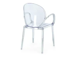 Lote de 4 sillas de policarbonato transparente, apilables - CAMILLA