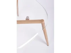 Lote de 4 sillas de polipropileno transparente y patas de metal - MANDY