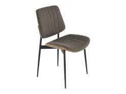 Lote de 6 sillas de tela acolchada topo H82,5 cm - GISELLE