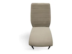 Lote de 4 sillas de tela beige y patas de metal negro mate - LUBIANA