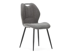 Lote de 4 sillas de tela con patas de metal negro L48 cm - NOVA