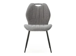 Lote de 4 sillas de tela con patas de metal negro L48 cm - NOVA