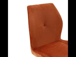 Lote de 2 sillas de tela con patas de metal negro L45 cm - ADAYA