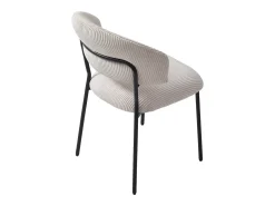 Lote de 6 sillas de terciopelo y metal negro - Beige - ALAYIS