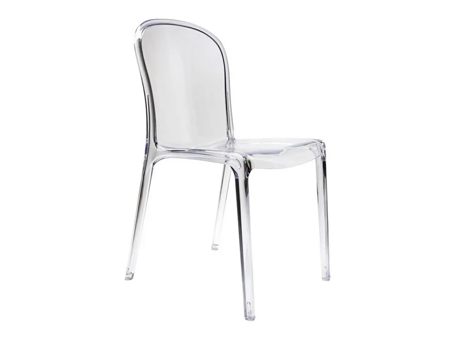Lote de 2 sillas diseño transparente policarbonato THALYSSE