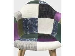 Lote de 2 sillas escandinavas con reposabrazos, NERA (Patchwork Mediterráneo)