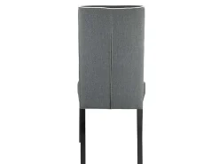 Lote de 6 sillas GABELLE - Tela y patas de madera - Gris
