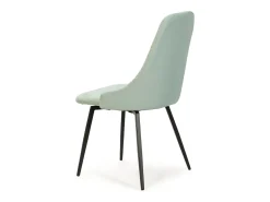 Lote de 2 sillas giratorias de tela con patas de metal negro L50 cm - ELMA