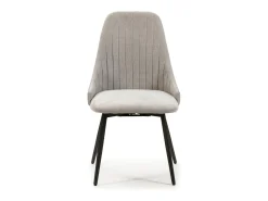 Lote de 2 sillas giratorias de tela con patas de metal negro L50 cm - ELMA