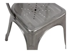 Lote de 2 sillas Indus cromadas de metal cromado para una decoración retro a bajo precio